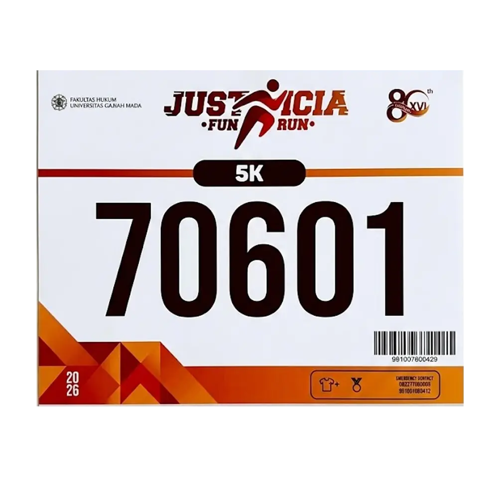 JFR Race Bib
